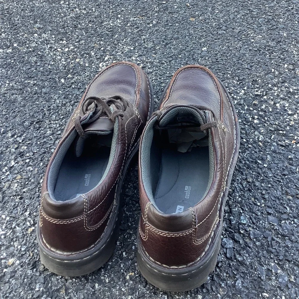Clarks Collection Tilden Free Men 12 Brown Leather Moc Toe Oxford Shoes 26130644